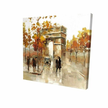 FONDO 16 x 16 in. Arc De Triomphe In Autumn-Print on Canvas FO2787214